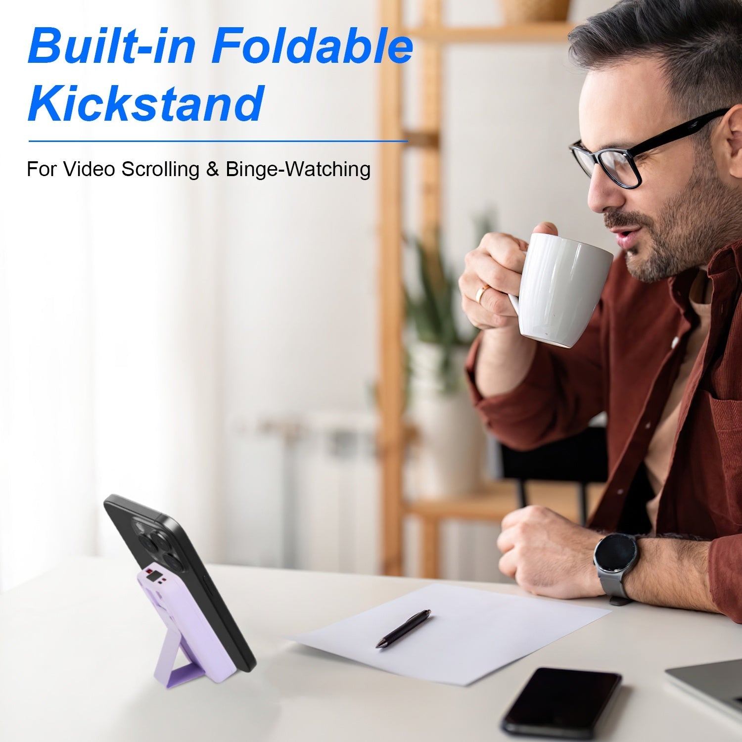 1Pc 3 In 1 10000mAh MagSafe Fast Charging Power Bank