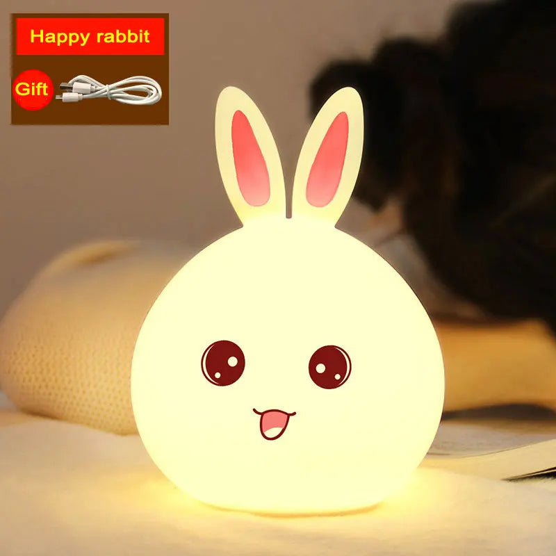 Cute Rabbit Voice-Controlled Night Light - Clap Lamp