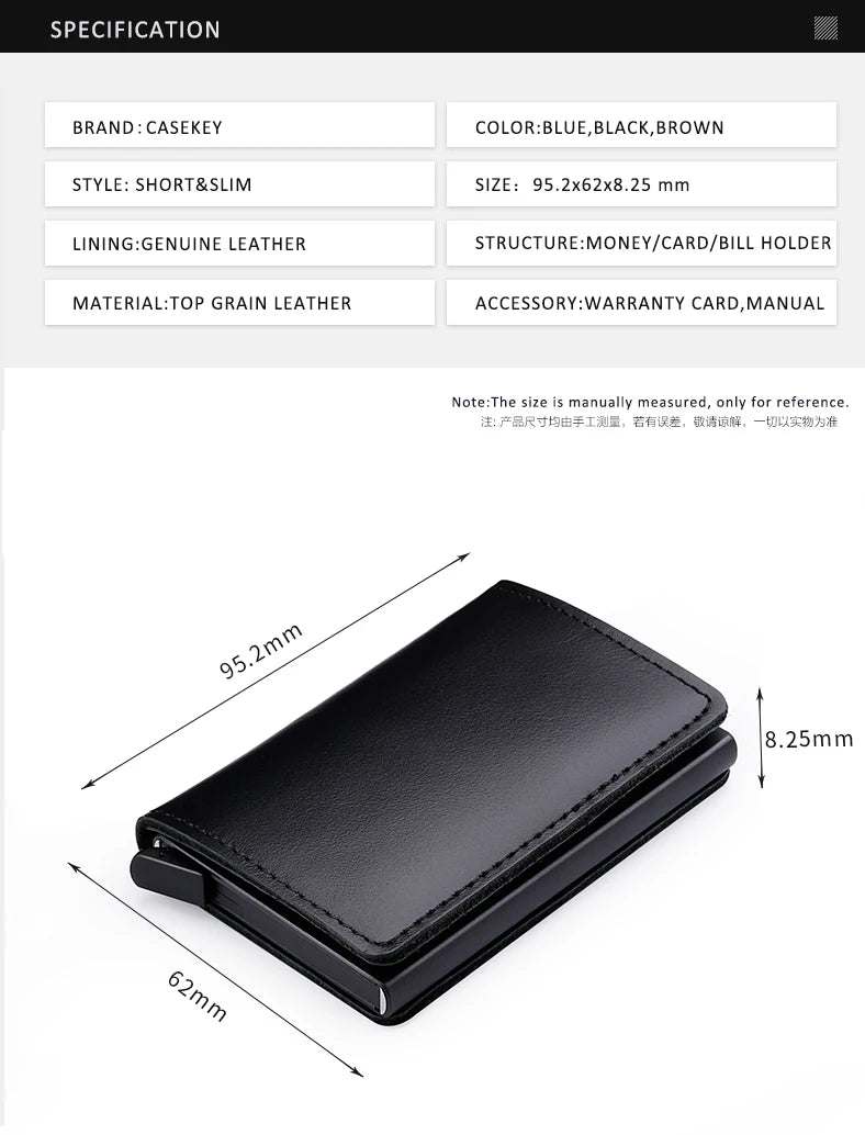 Luxury Business Leather Wallet with RFID