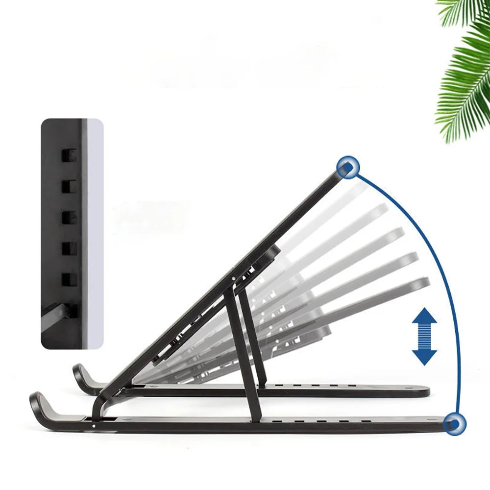 Foldable Laptop Stand - Adjustable Cooling Riser