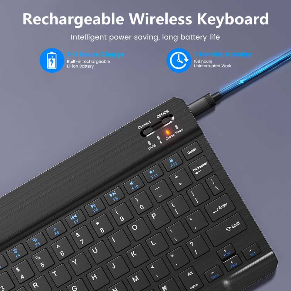 Bluetooth Wireless Rechargeable Keyboard and Mouse