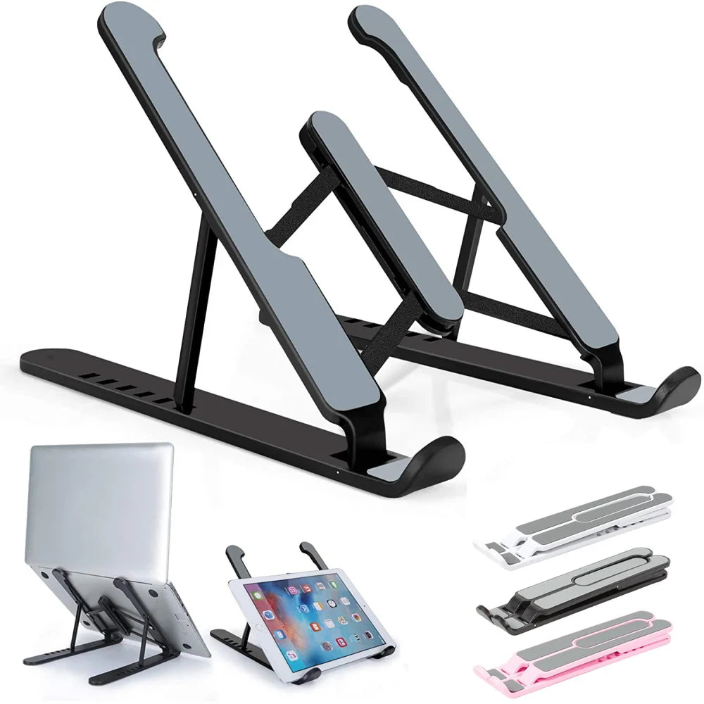 Foldable Laptop Stand - Adjustable Cooling Riser