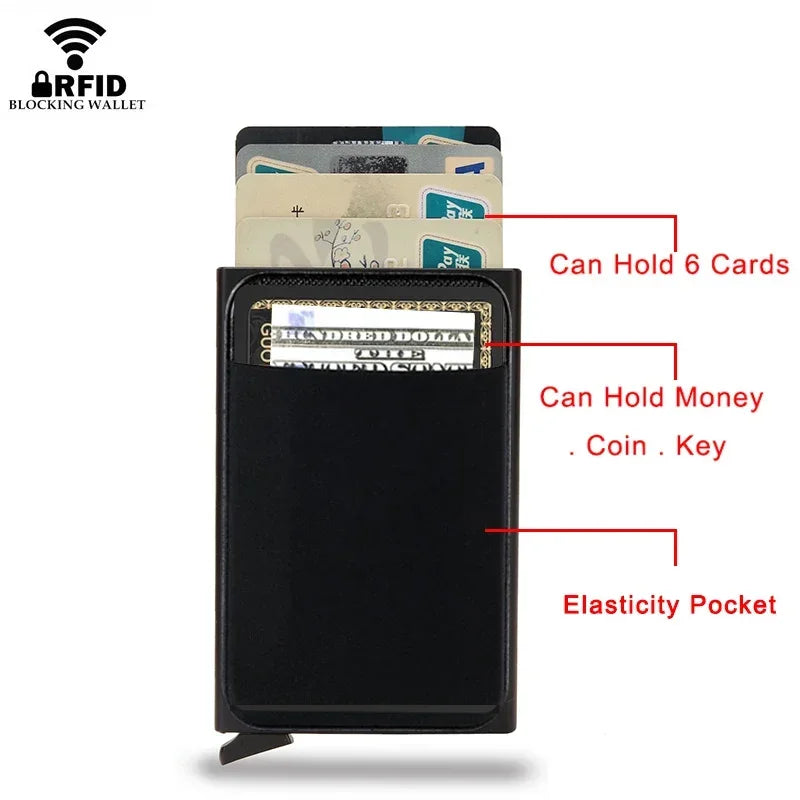 RFID Smart Metal Pop-Up Wallet