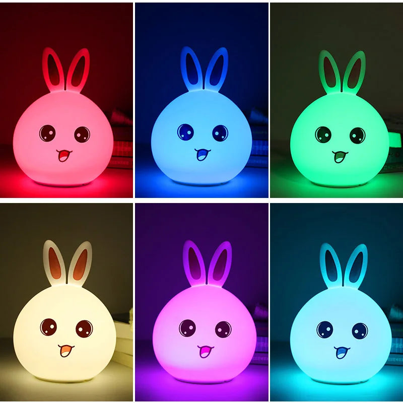 Cute Rabbit Voice-Controlled Night Light - Clap Lamp