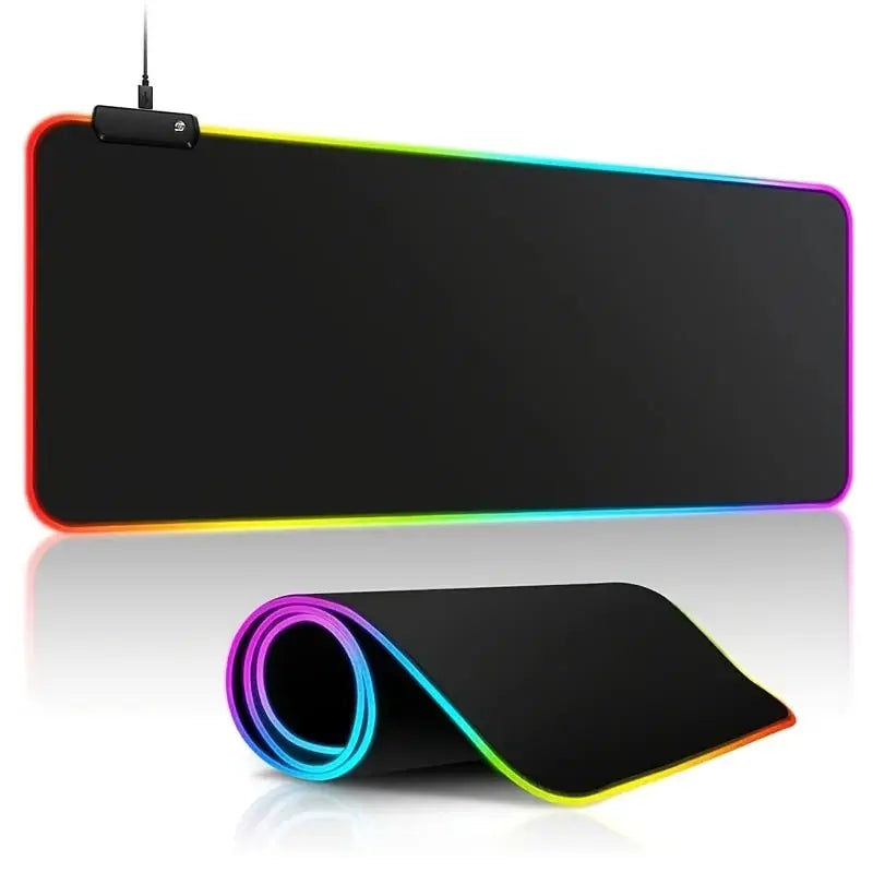 Large Gaming Mouse Pad with Light Modes - Extended Soft Keyboard Mat