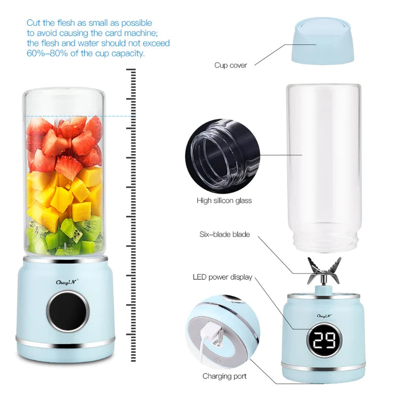 CkeyiN 6 Blades Portable Juicer Blender