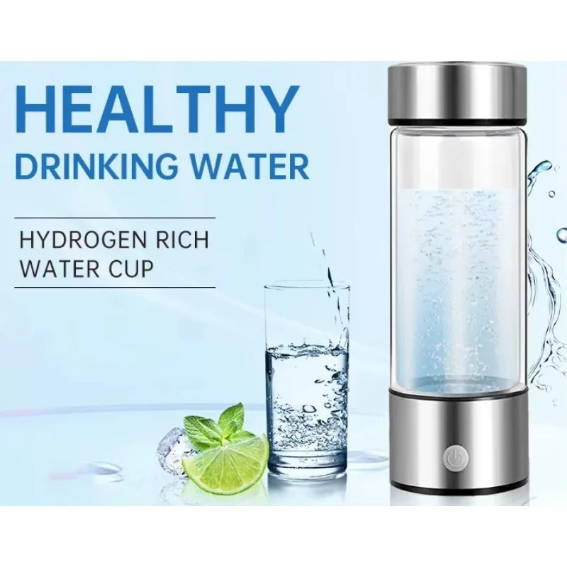 Portable Blue Hydrogen Water Bottle and Alkaline Purifier