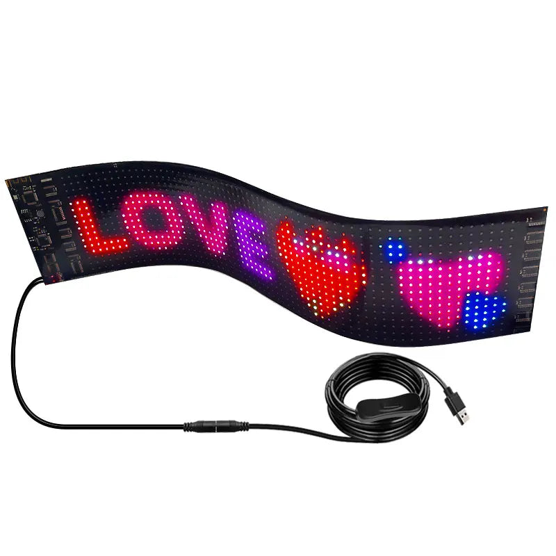 Programmable LED Car Sign Board - Waterproof Scrolling Display