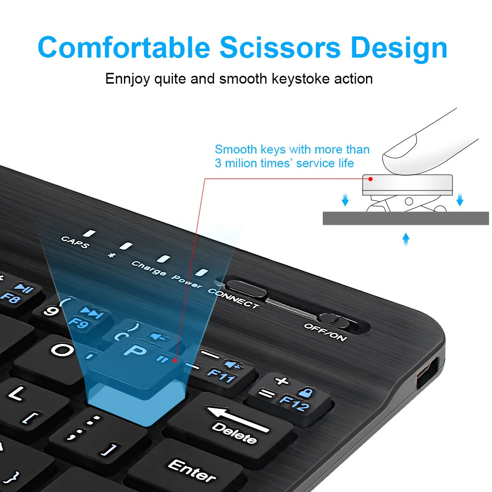 Bluetooth Wireless Rechargeable Keyboard and Mouse