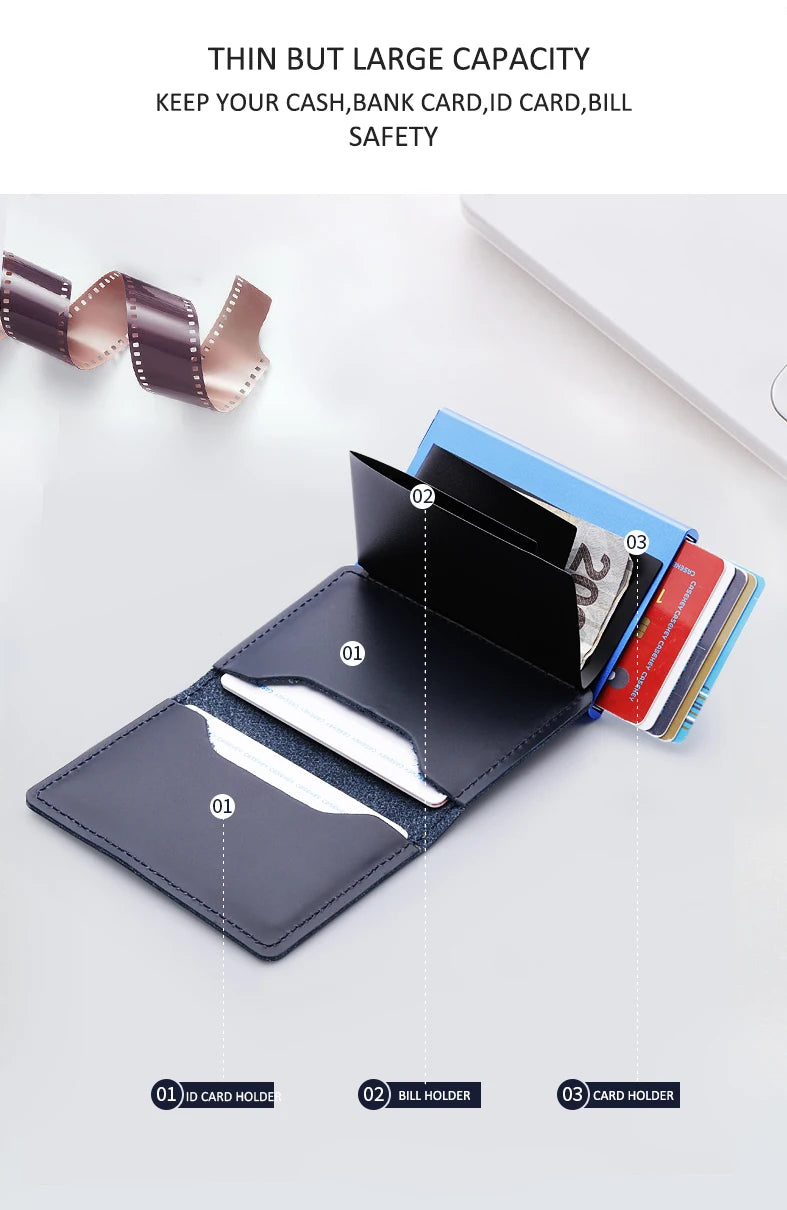 Luxury Business Leather Wallet with RFID