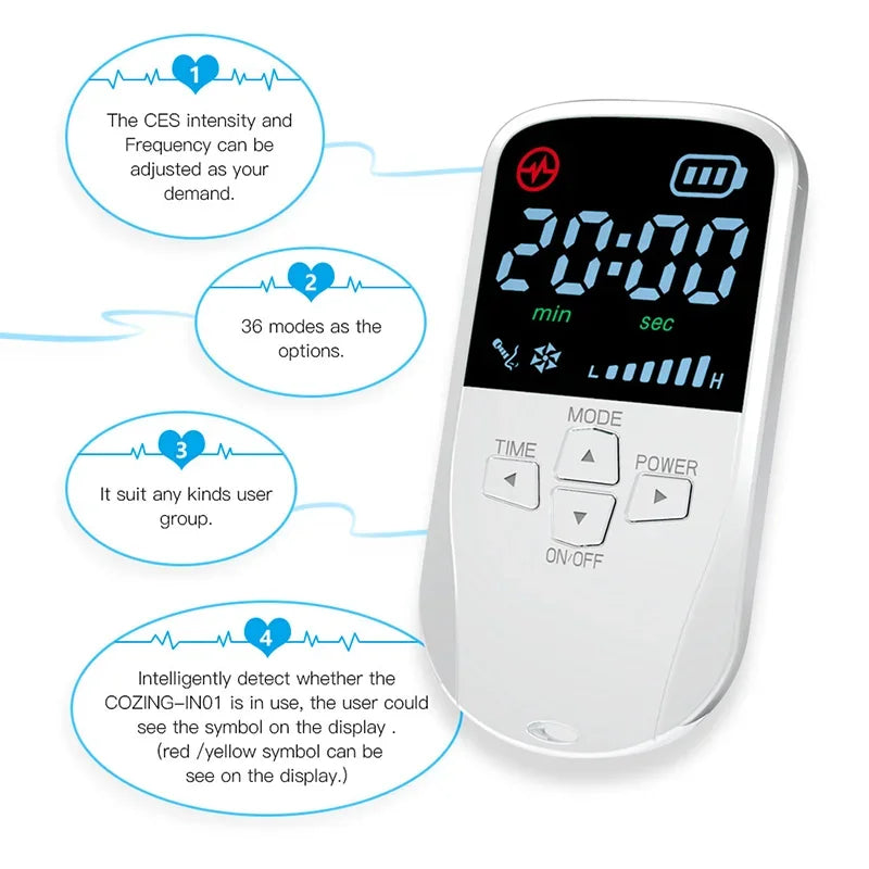 Portable CES Brain Stimulator for Insomnia and Anxiety