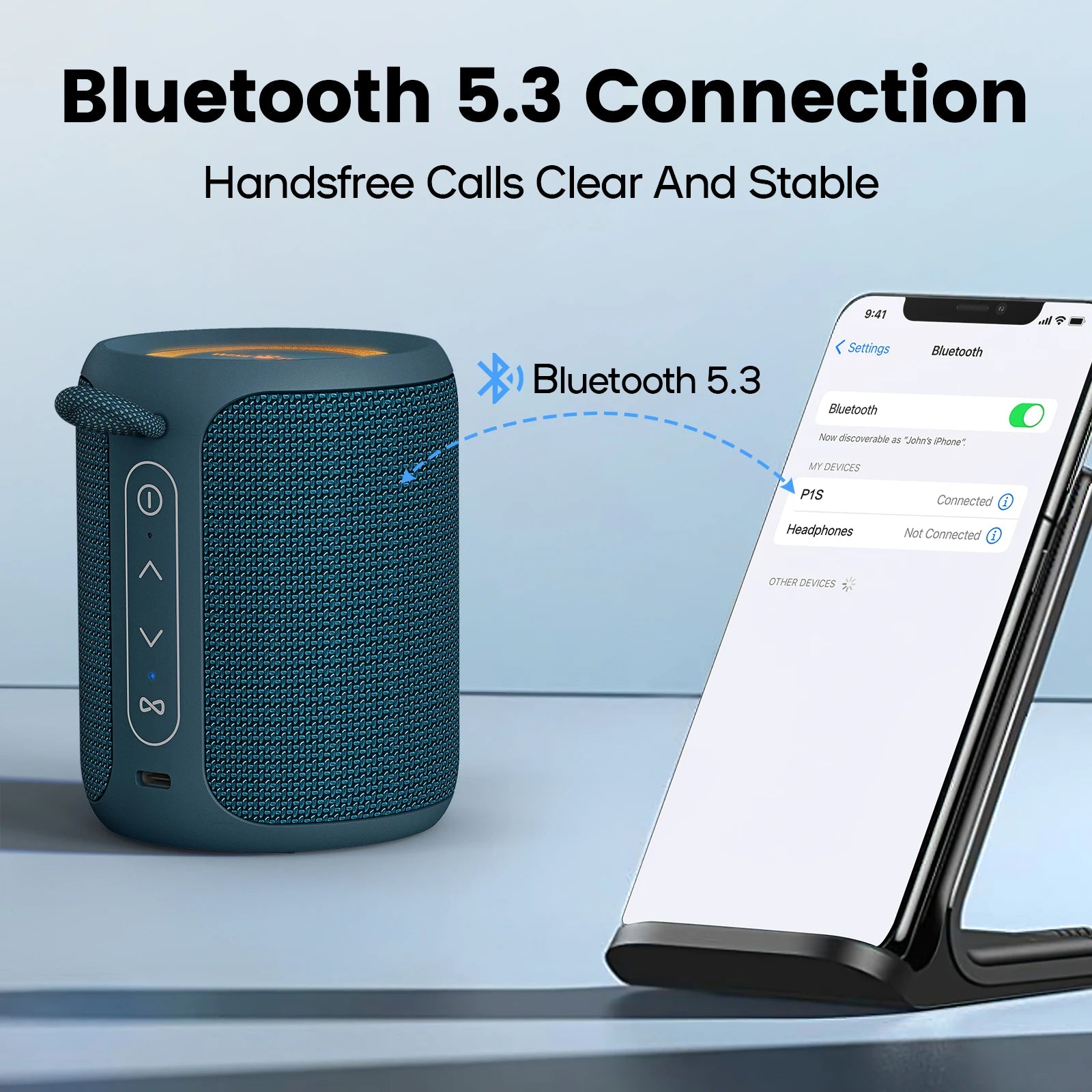 Portable Bluetooth Speaker with Deep Bass