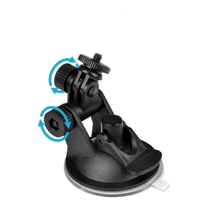 Suction Cup Camera Car Mount with Tripod Adapter and Phone Holder