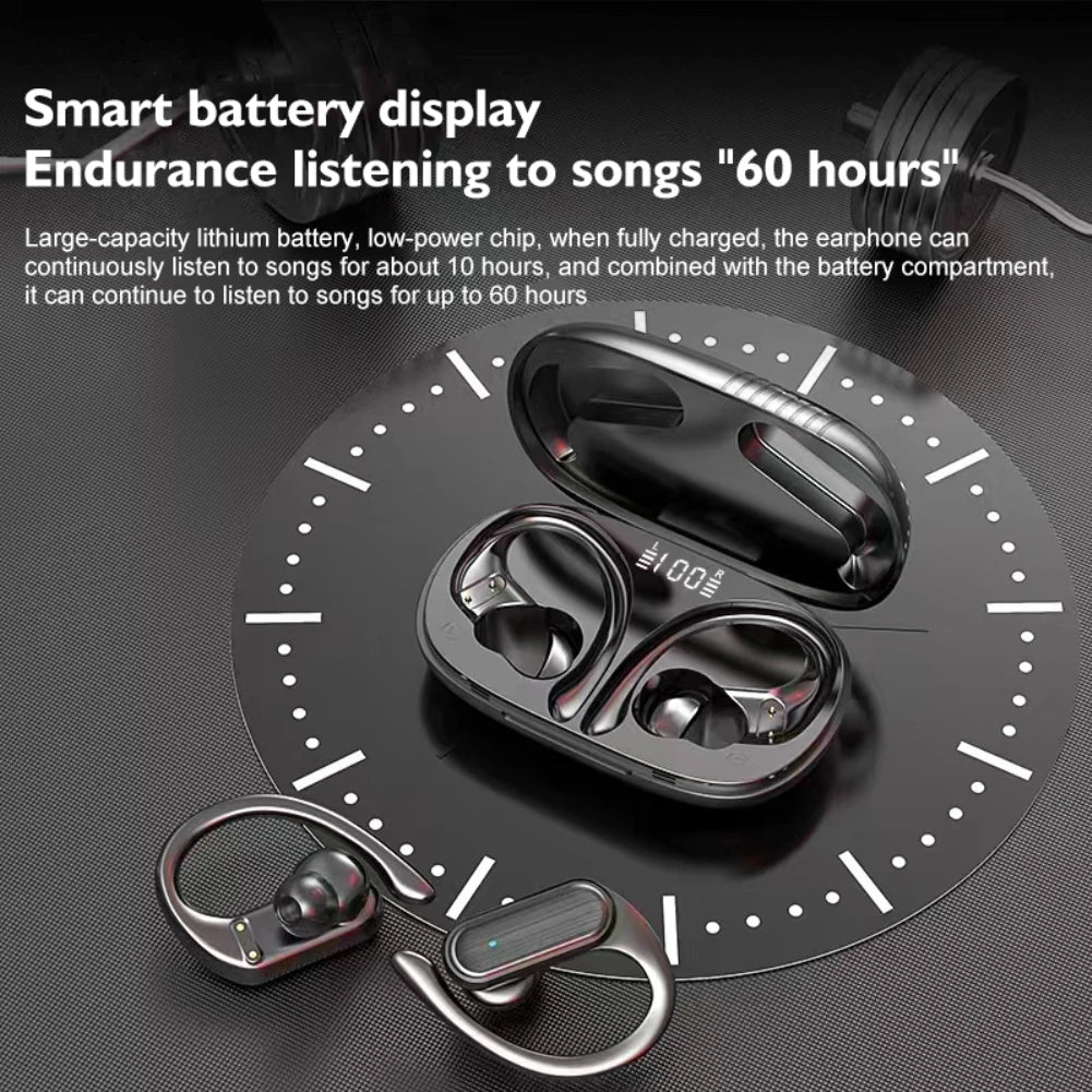 Bluetooth Headphones - TWS Wireless Earphones with Ear Hooks