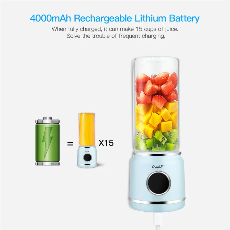 CkeyiN 6 Blades Portable Juicer Blender