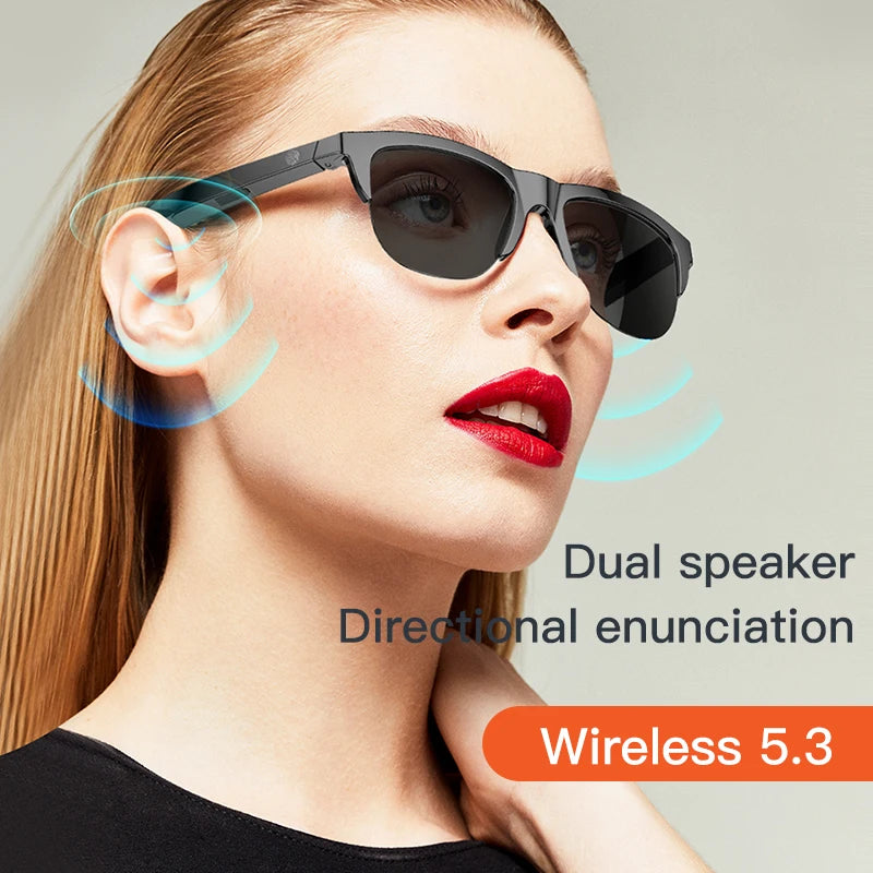 Smart Bluetooth V5.3 Sunglasses - Outdoor Sports Headphones