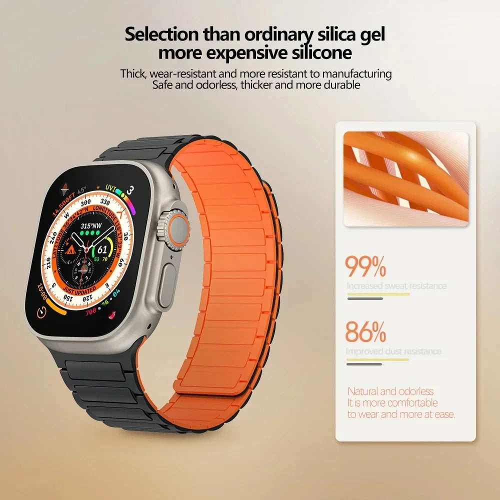 Magnetic Loop Silicone Band for Apple Watch - Various Sizes