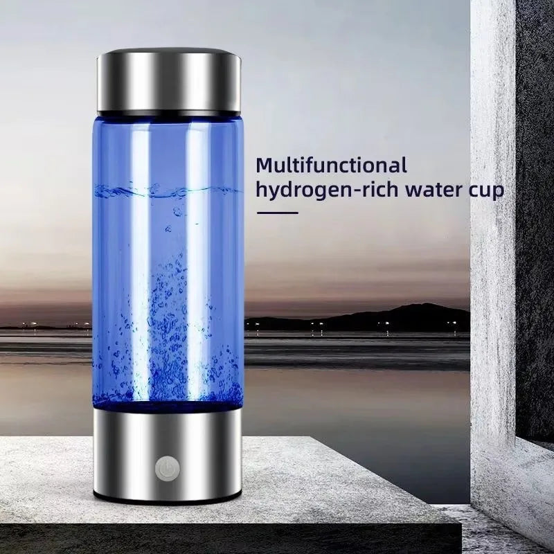 Portable Blue Hydrogen Water Bottle and Alkaline Purifier