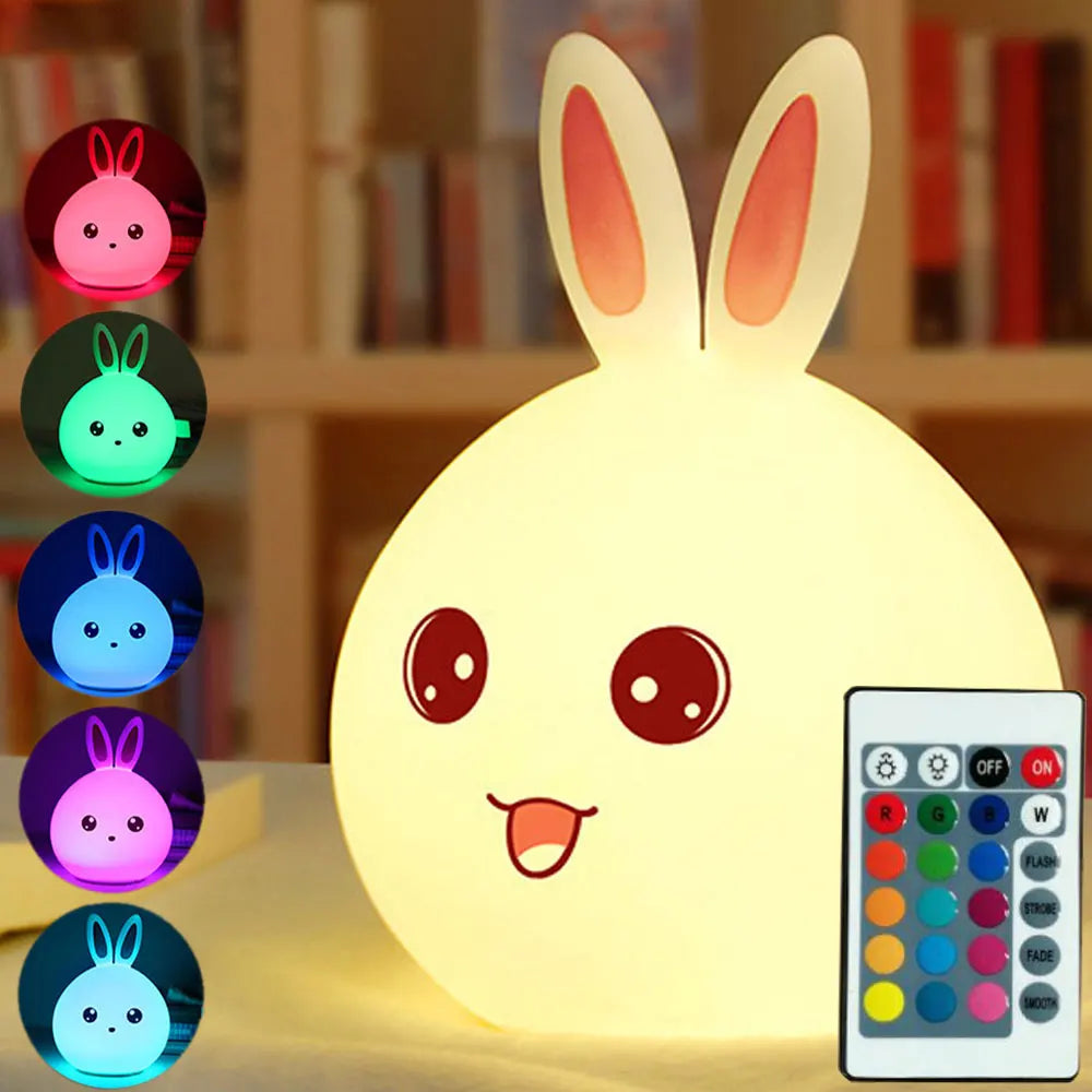 Cute Rabbit Voice-Controlled Night Light - Clap Lamp