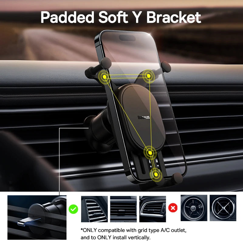 Baseus Gravity Auto-Restorable Car Phone Holder