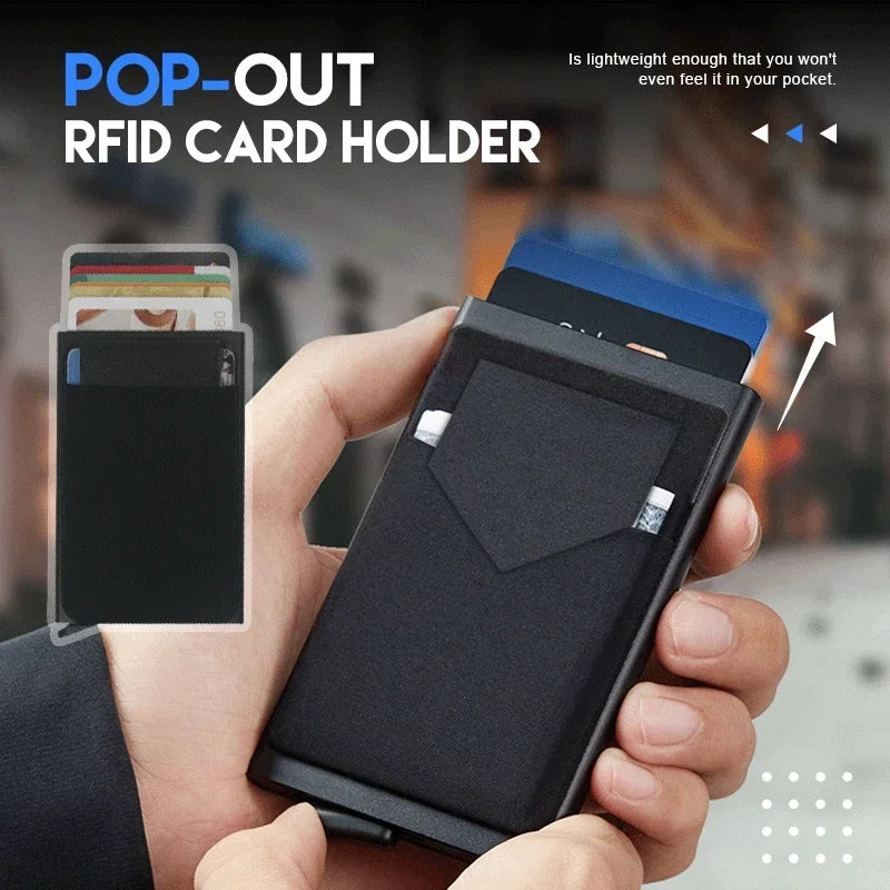 RFID Smart Metal Pop-Up Wallet