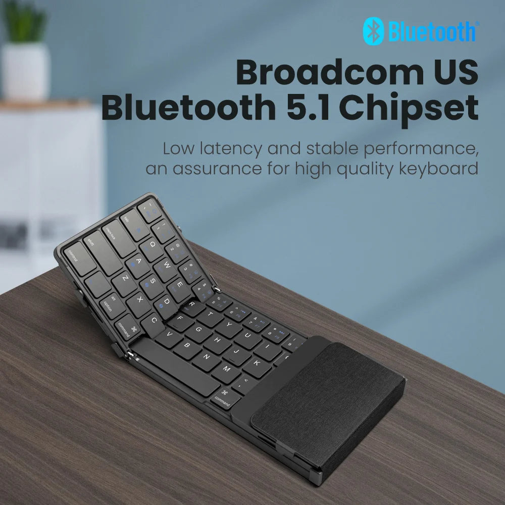 BOW Wireless Folding Keyboard with Touchpad and Numberpad