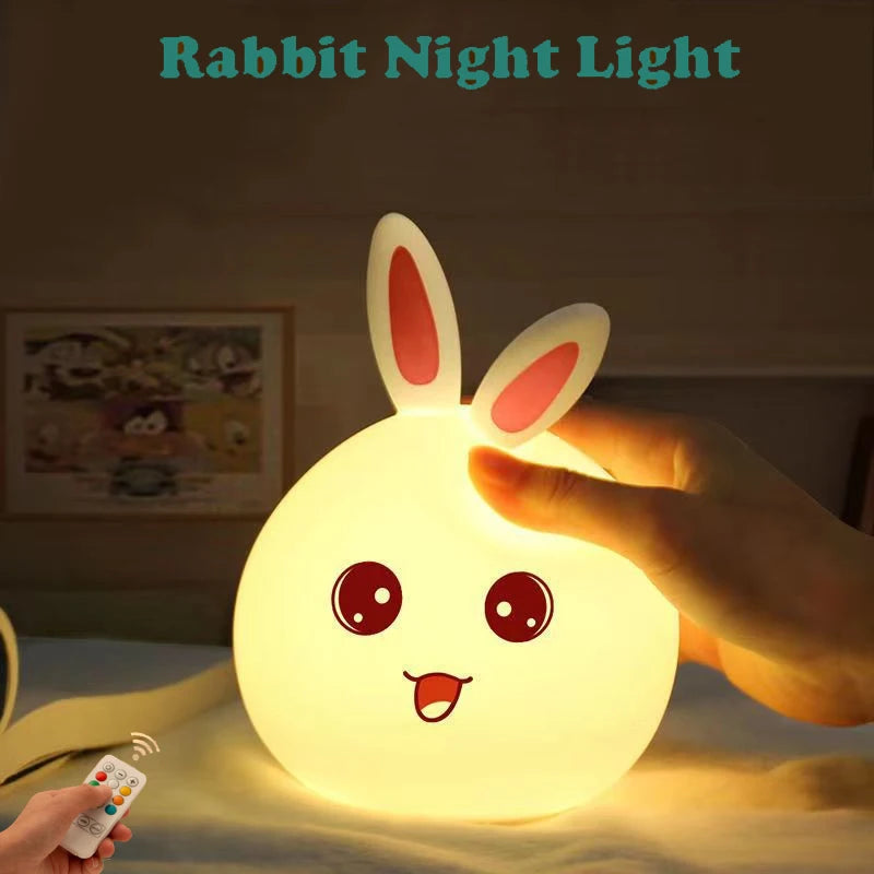 Cute Rabbit Voice-Controlled Night Light - Clap Lamp