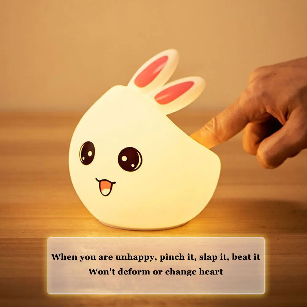 Cute Rabbit Voice-Controlled Night Light - Clap Lamp