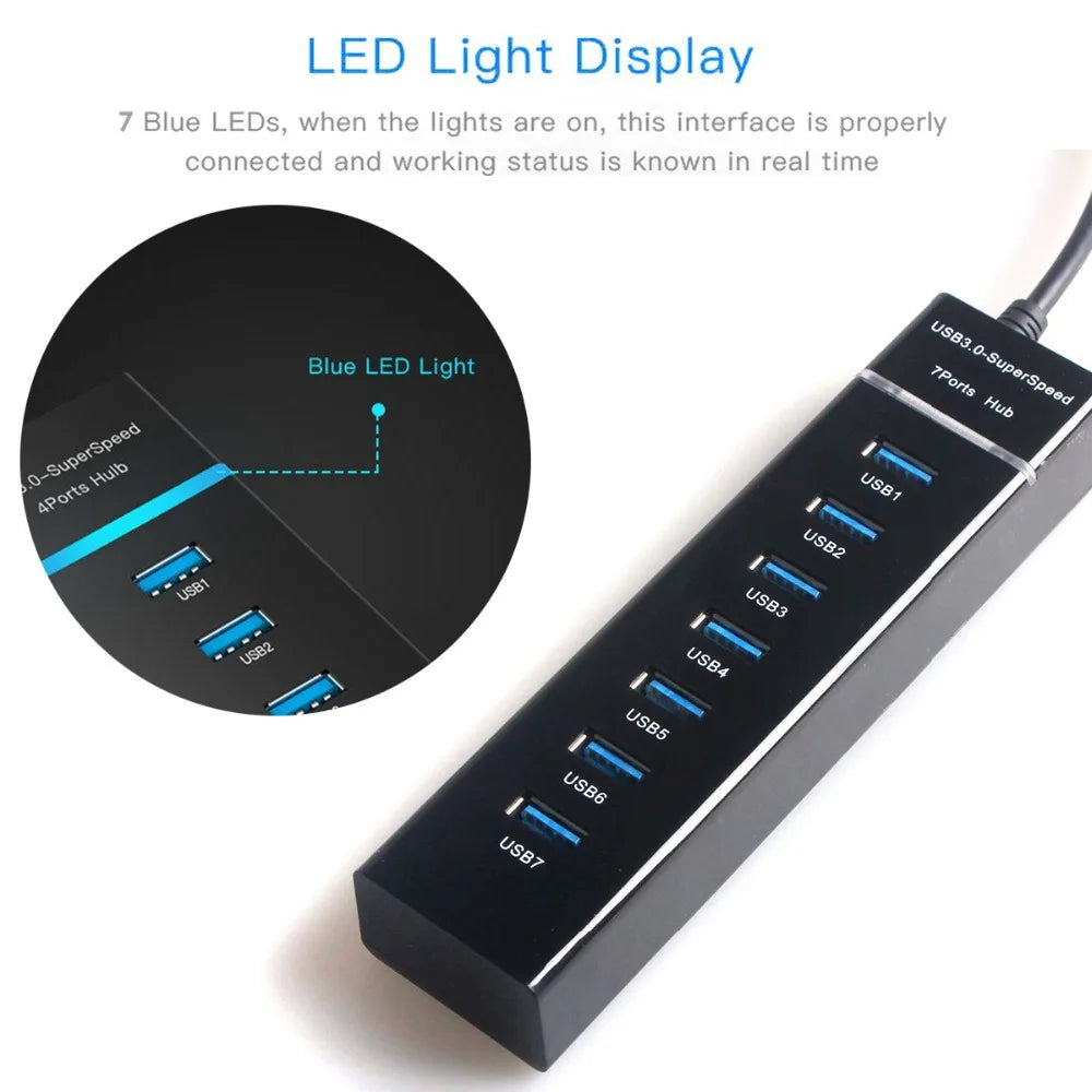 USB 3.0 High Speed Multiport Hub - 4/7 Ports