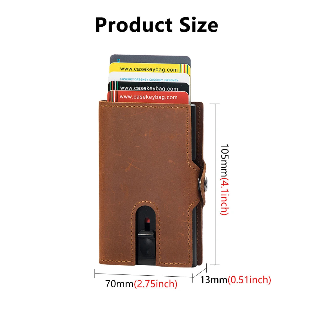 Vintage Leather RFID Pop-Up Wallet