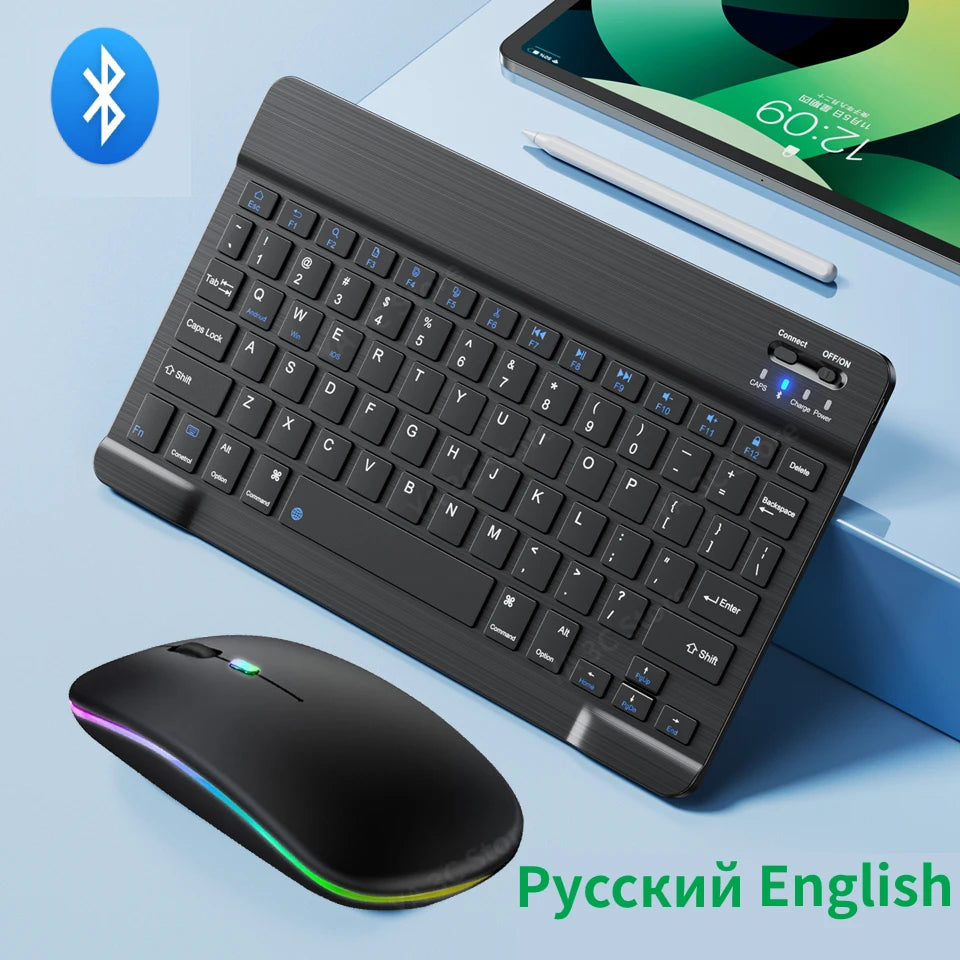 Bluetooth Wireless Rechargeable Keyboard and Mouse